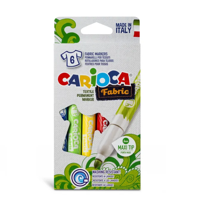 CARIOCA Fabric Set Of 6 Maxi Tip 6Mm