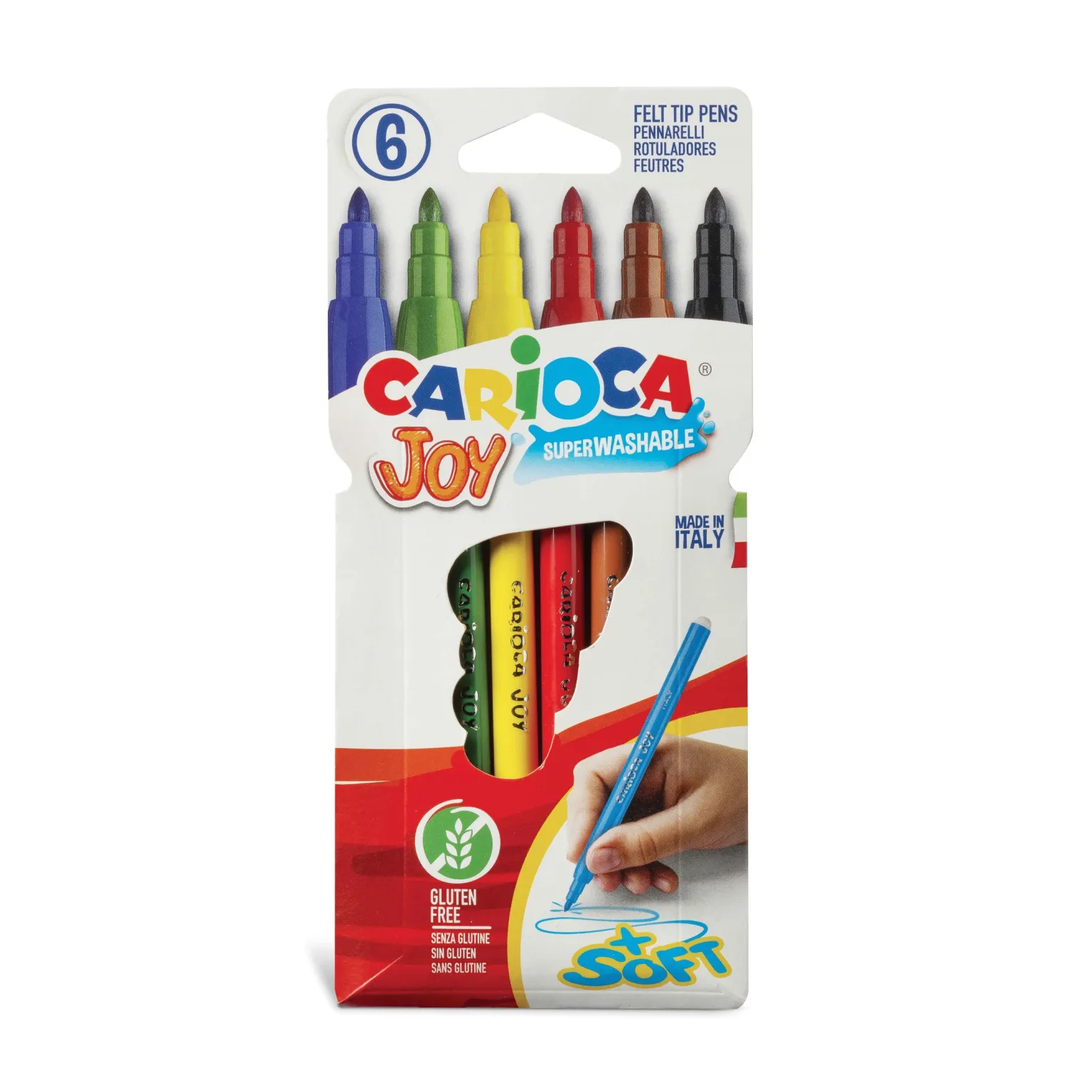 CARIOCA Joy Felt Tip Pens Set of 6