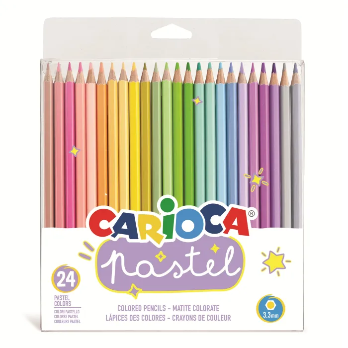 CARIOCA Pastel 24 Colored Pencils