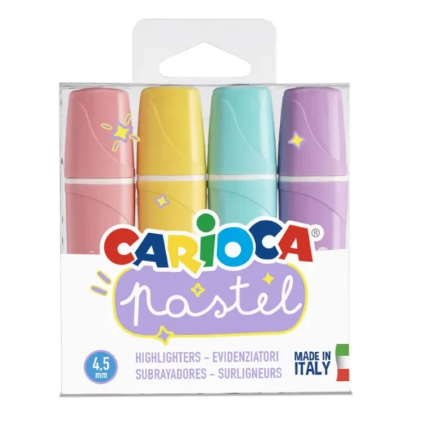 CARIOCA Pastel Highlighter Pack Of 4