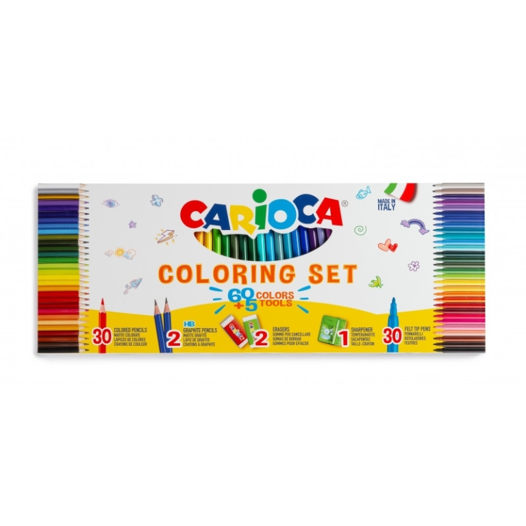 Carioca Coloring Set Of 65 Pcs
