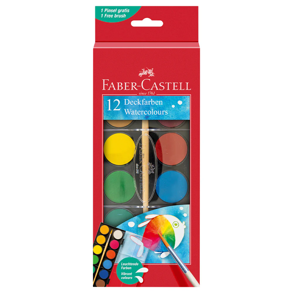 Faber-Castell 12 Color Watercolor Paint Set