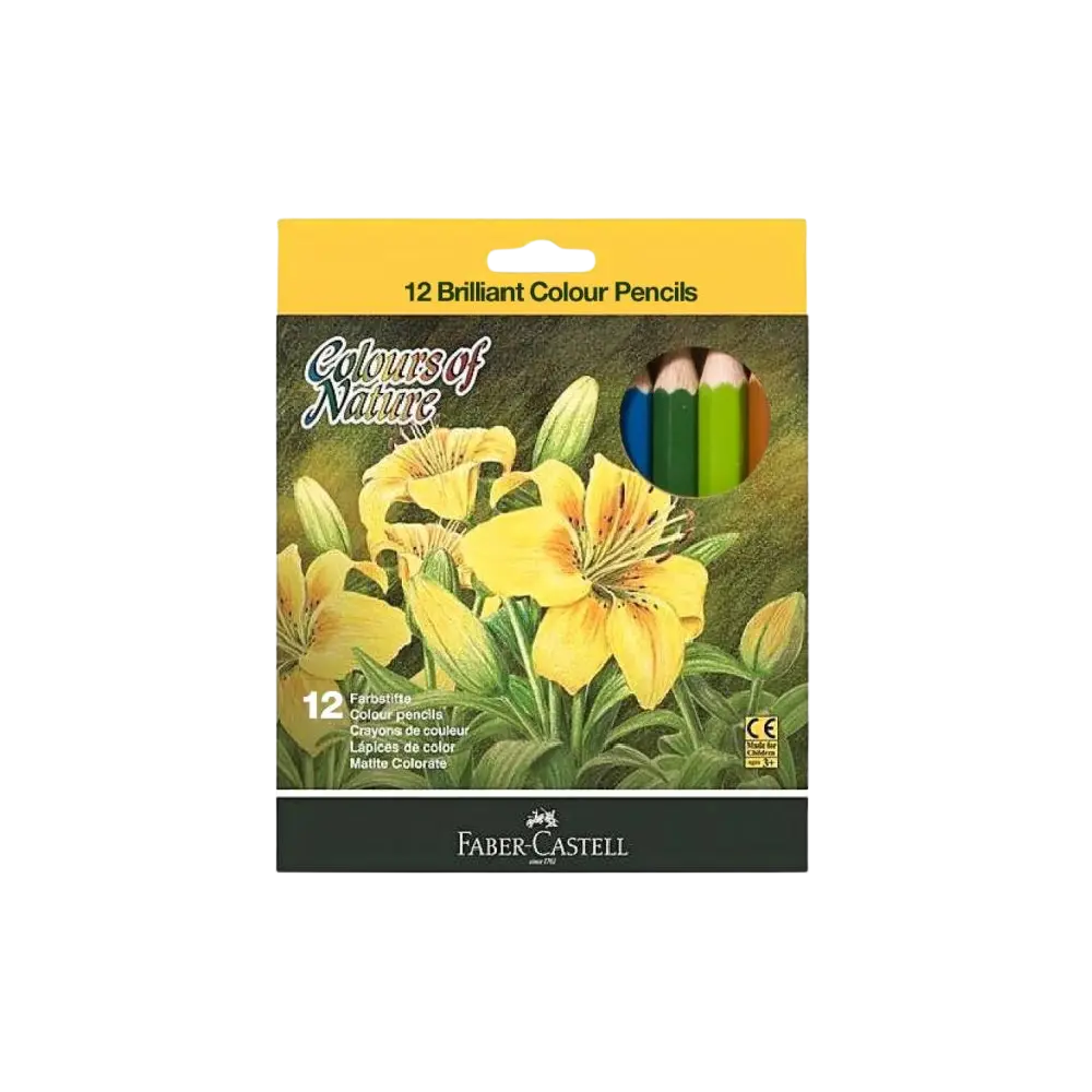 Faber-Castell 12 Colors 114410 Short Coloring Pencils Set