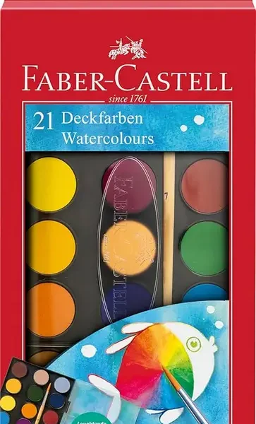 Faber-Castell 21 Color Watercolor Paint Set