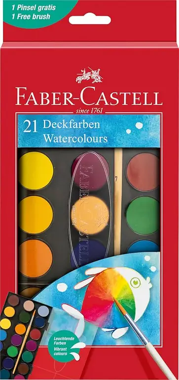Faber-Castell 21 Color Watercolor Paint Set