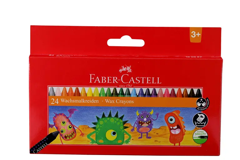 Faber Castell 24 Colored Jumbo Wax Crayons