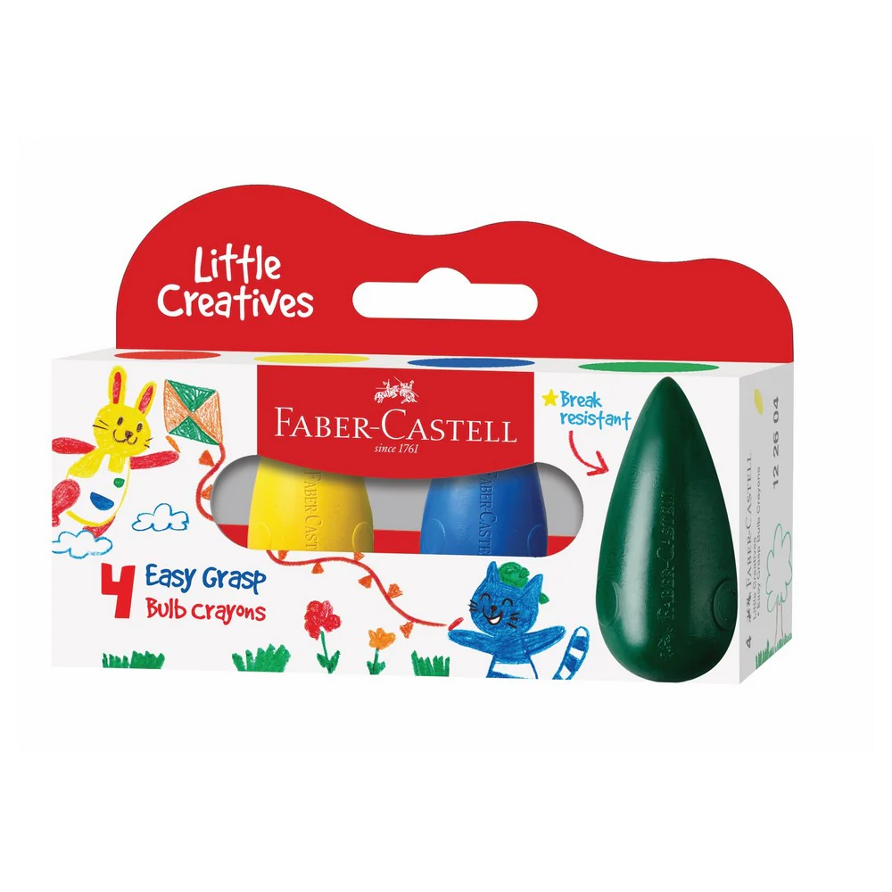 Faber-Castell 4 Wax Crayons Easy Grasp