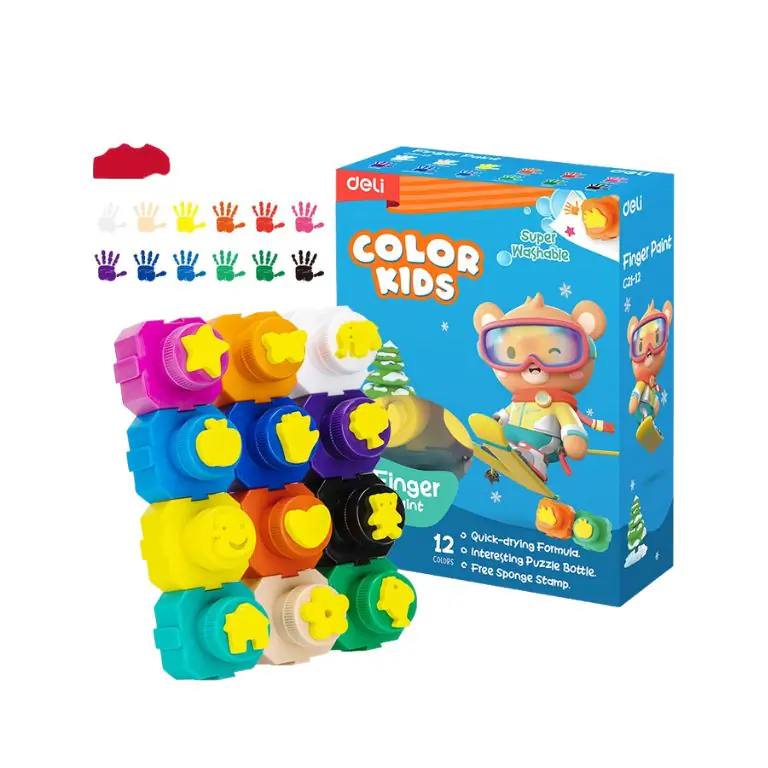 DELI FINGER PAINT 12 COLORS