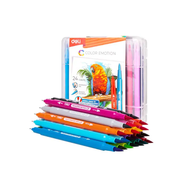 Color Emotion Felt pen Double Ended tip Set of 24 Deli