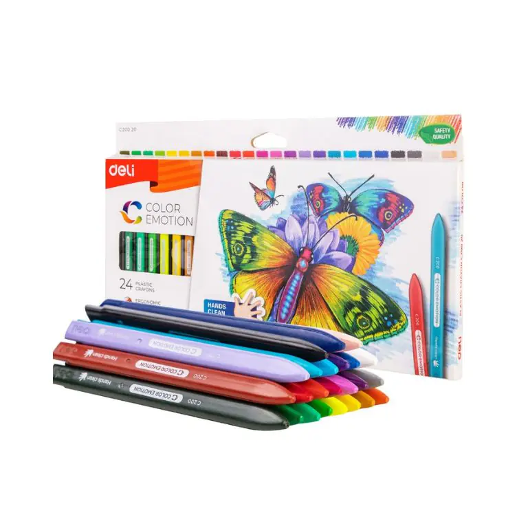 Deli Color Emotion Plastic Crayons 24 Pcs