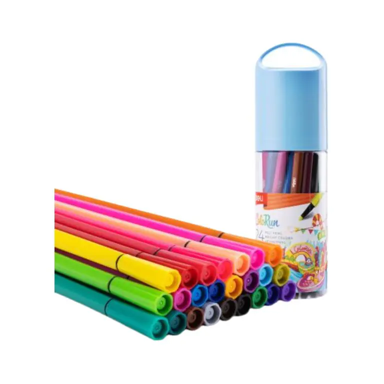 DELI C156-24 COLORUN FELT PENS 24'S / TUBE