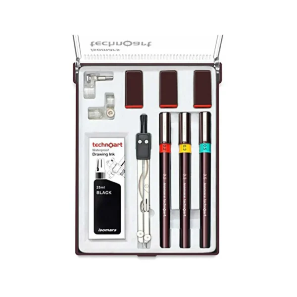 ISOMARS Technical Drawing Pen Set Of 3 – 0.2-0.4-06