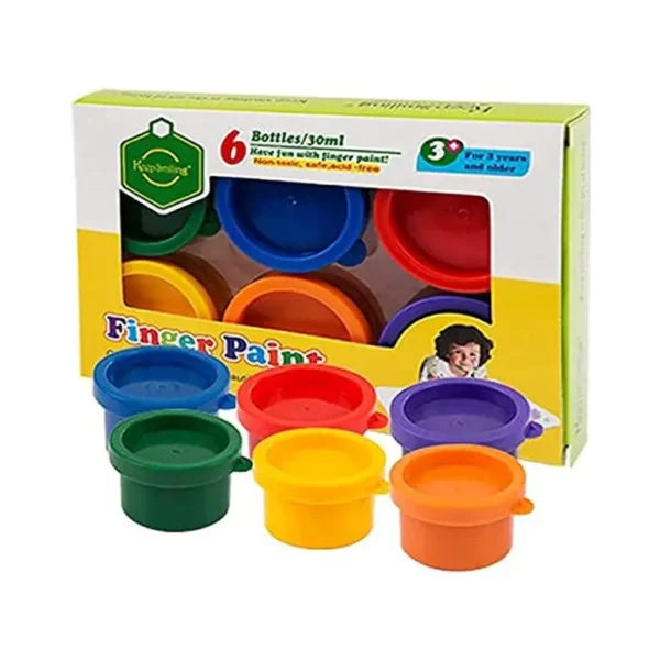 Keep Smiling 6 Color Non-toxic Washable Kids Finger Paints