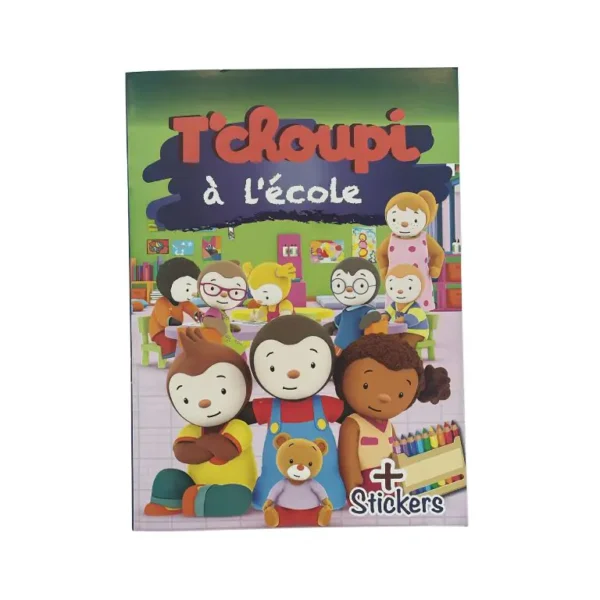 T’choupi à l’école – Livre de coloriage avec autocollants