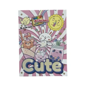 Kawaii Coloring Book with Stickers