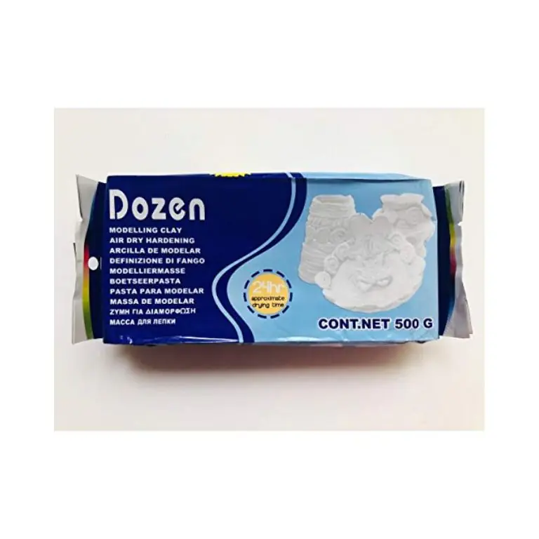 Dozen Air Dry Craft Clay white 500 g