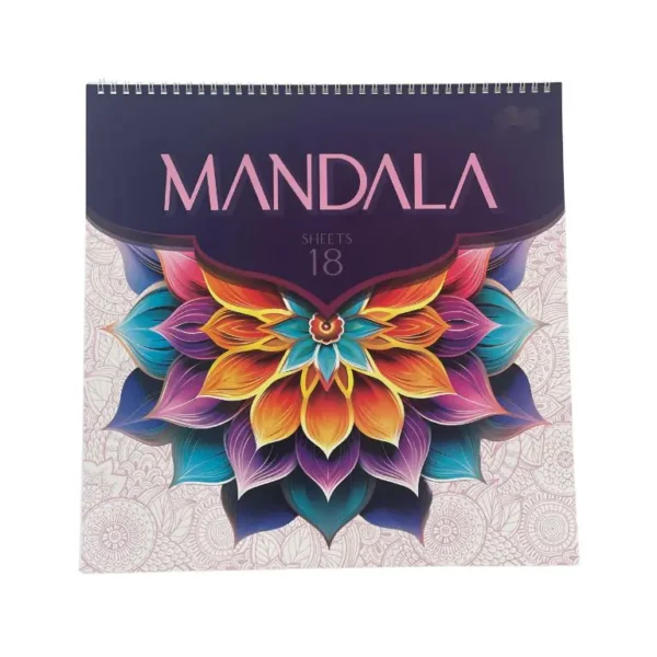 MANDALA coloring book - Large (18 sheets)