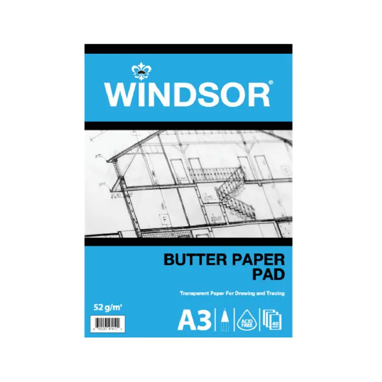 Windsor A3 Butter Paper Pad 52 g/m²
