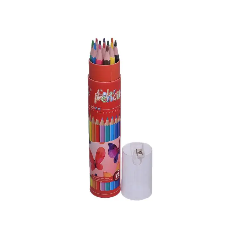 Vneeds 12 School Color Pencils with Sharpener Head