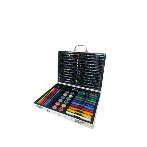 Ultimate Art Set 145 Pcs Professional Paint Box for Kids in Portable Case - Perfect for for Kids and Adults School Projects and Gifting - Drawing, Painting