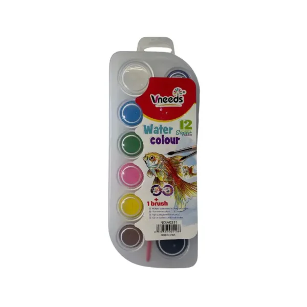 Vneeds Watercolor 12 Colors + 1 Brush