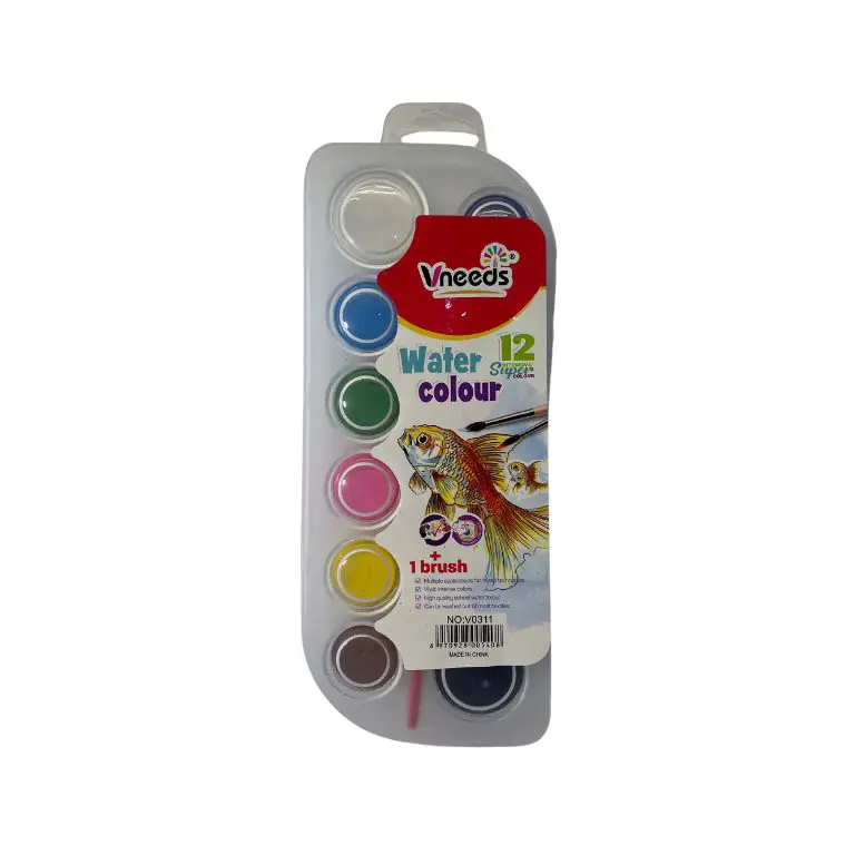 Vneeds Watercolor 12 Colors + 1 Brush