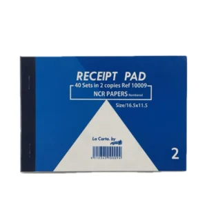 RECEIPT PAD 40 sets in 2 copies NCR PAPERS