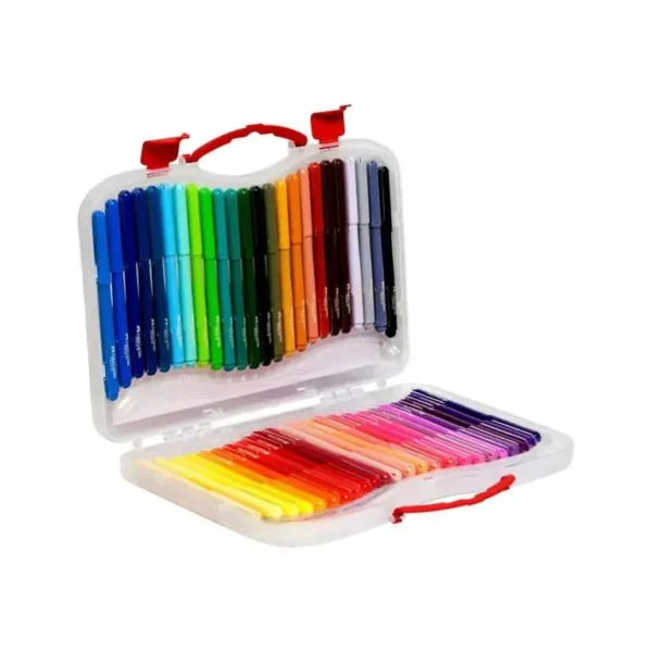 Faber Castell Fiesta Fibre Tip Pens Feutre 48 Colors Plastic Case / 555347 - Image 2