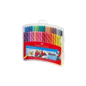 Faber Castell Fiesta Fibre Tip Pens Feutre 36 Colors Plastic Case / 555318