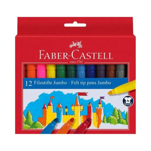 Felt-tip pen Jumbo cardboard wallet of 12   554312