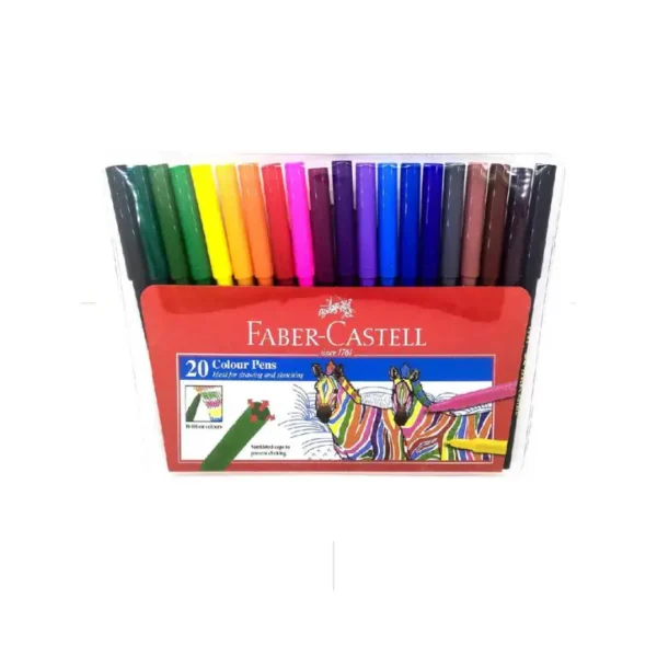 Faber Castell Fibre Tip Pens Feutre 20 Colors / 154320