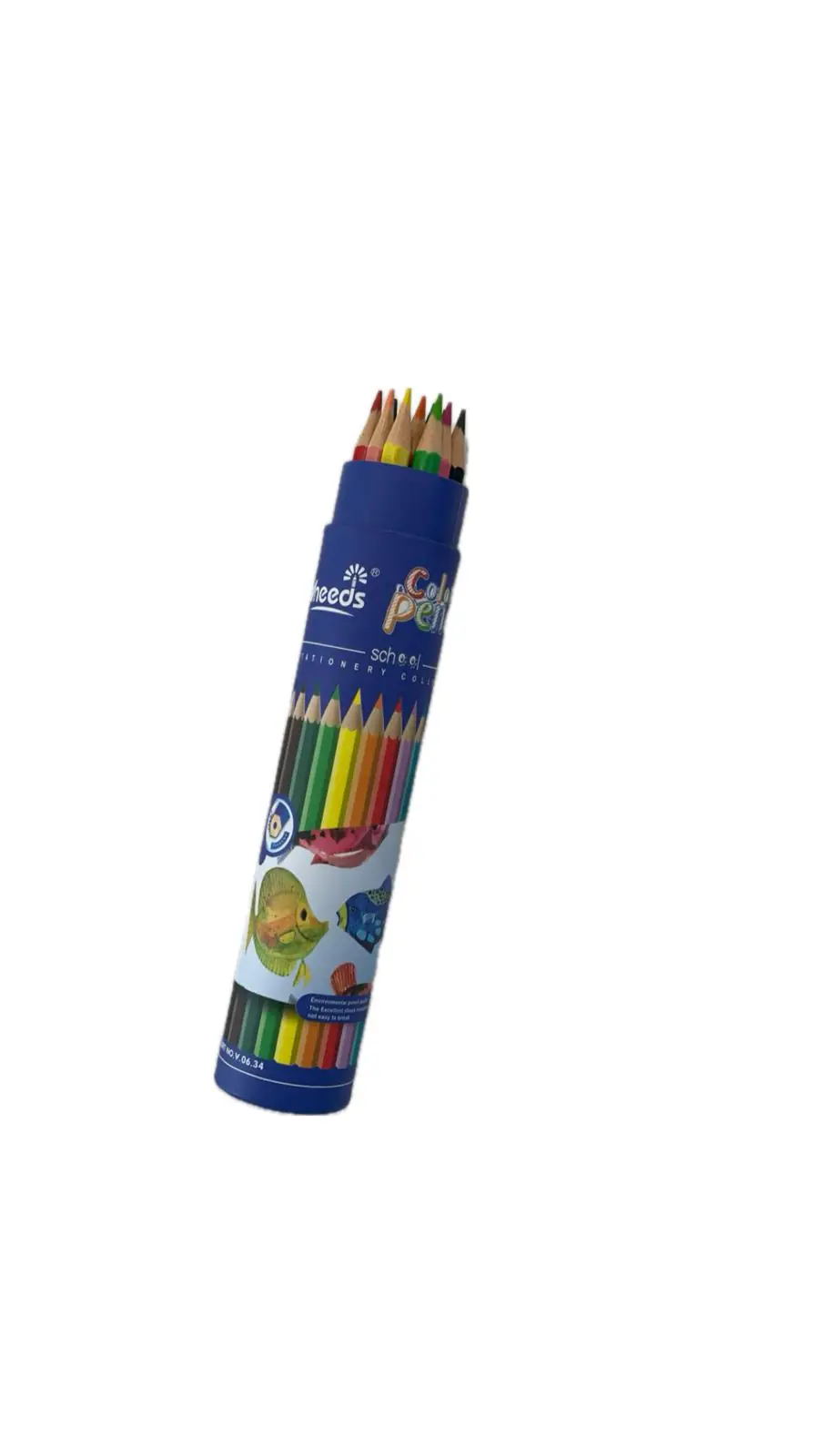 Vneeds 24 School Color Pencils with Sharpener Head (Small)