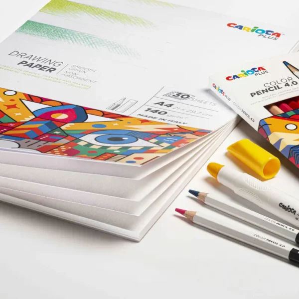 CARIOCA Plus A4 Drawing Paper Block – 30 Sheets 140gr – Akram Library