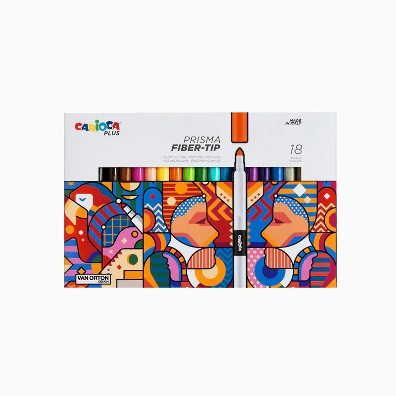 CARIOCA Plus Prisma Fiber-tip - 18 Pcs