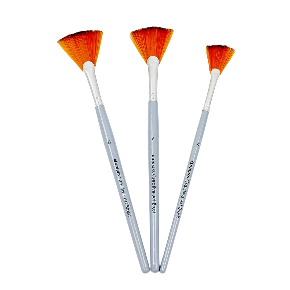 Isomars Creative Fan Taklon Brush Set 3