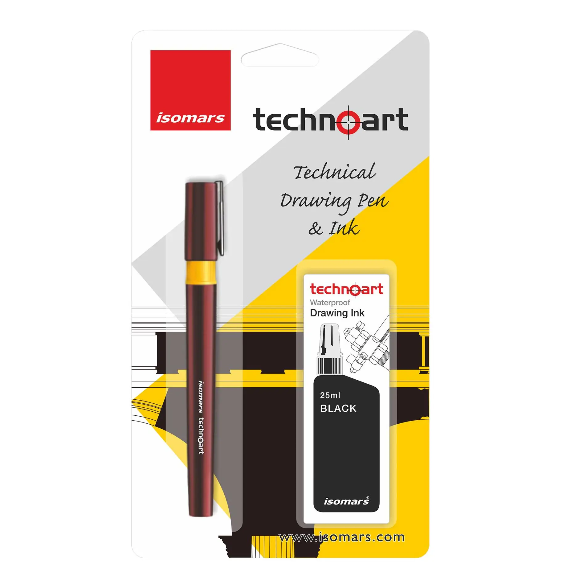 ISOMARS 0.6mm Technical Drawing Pen And Ink – Combo Set