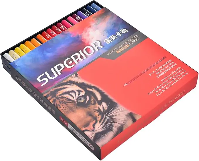 Superior Artists' Watercolor Pencils Pack Of 36 colors -Multicolor