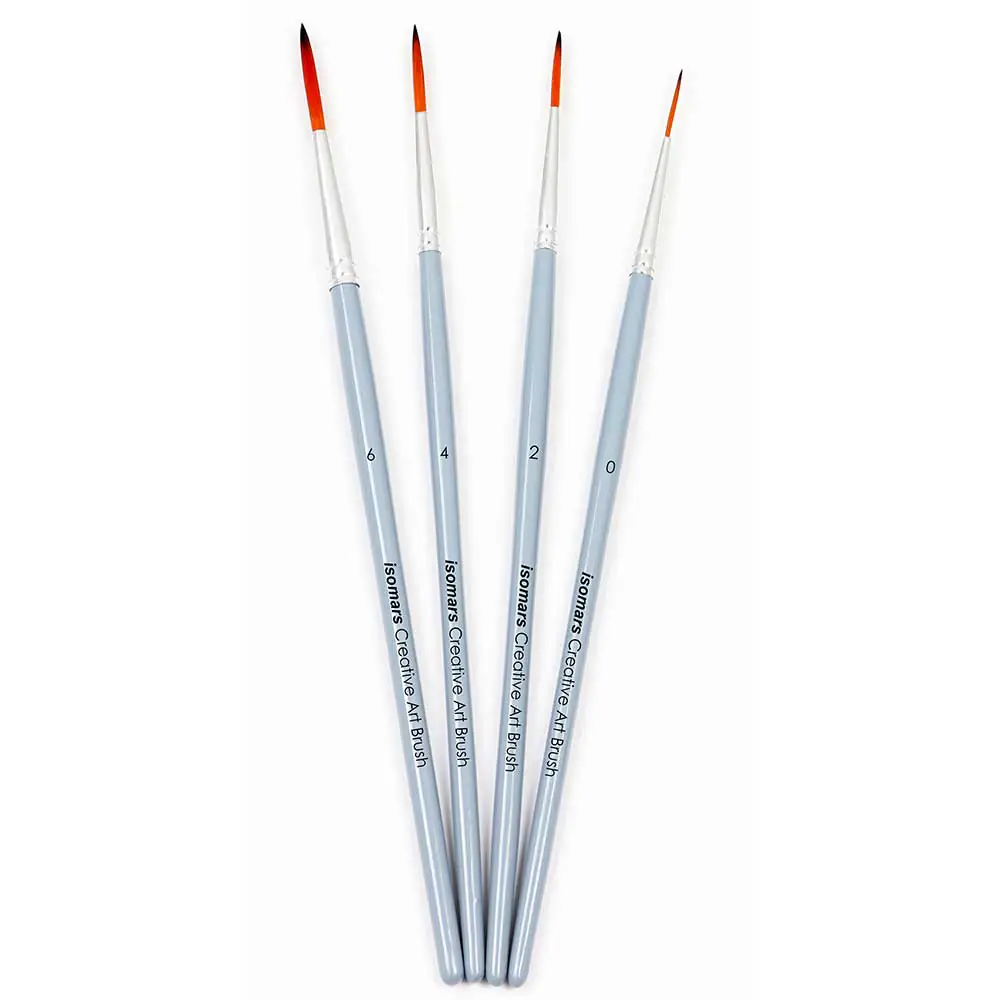 Creative - Art Brush - Long Hair Liner - Set of 4