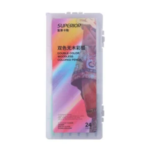 SUPERIOR DOUBLE COLOR WOODLESS COLORED PENCIL 24 COLOR