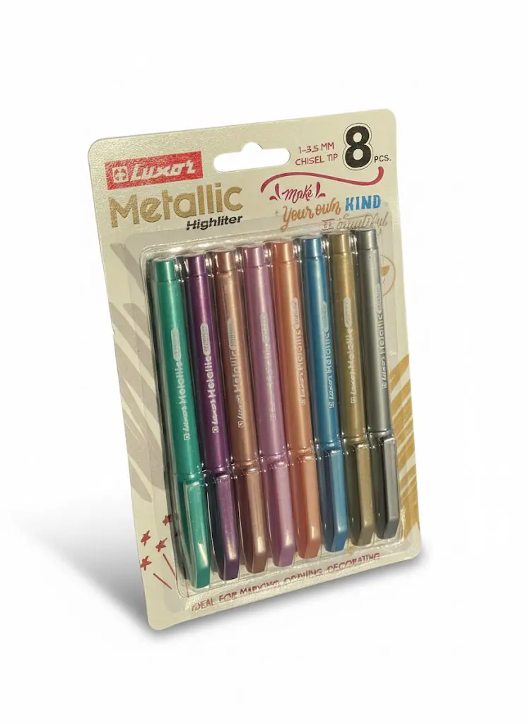 LUXOR metallic highlighter set of 8 pcs