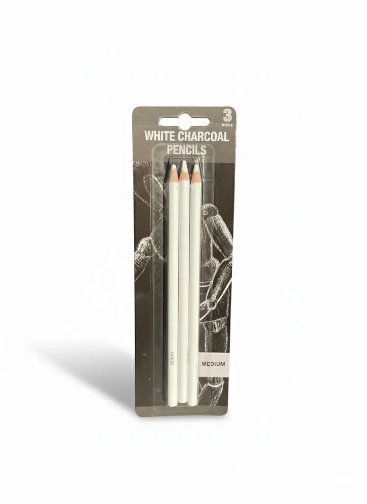3pcs White Charcoal Pencils