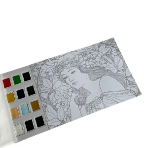 superior watercolor card with 12 watercolor