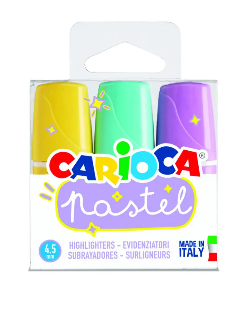 CARIOCA Pastel Highlighters Pack Of 3