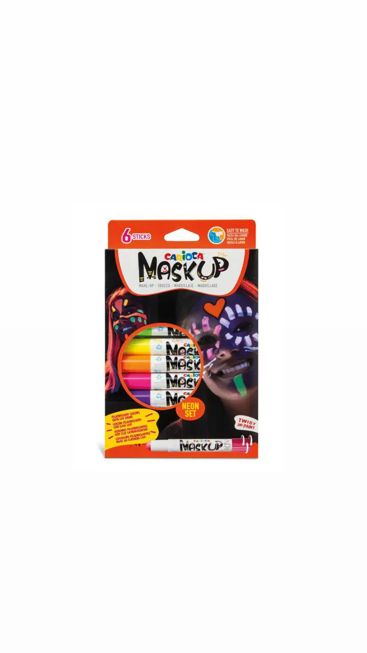 Carioca Mask Up Neon Face Paint – 6 Pcs