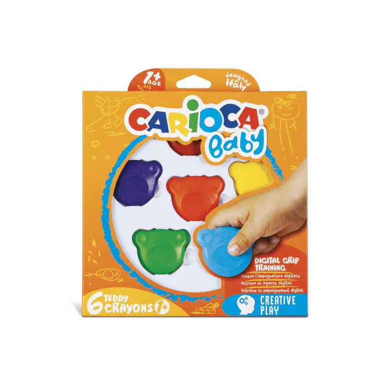 Teddy Crayons BABY - 6 pcs